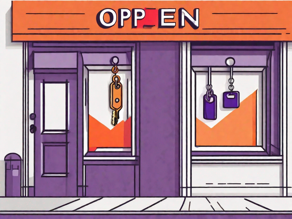 A storefront with a 'open' sign hanging on the door
