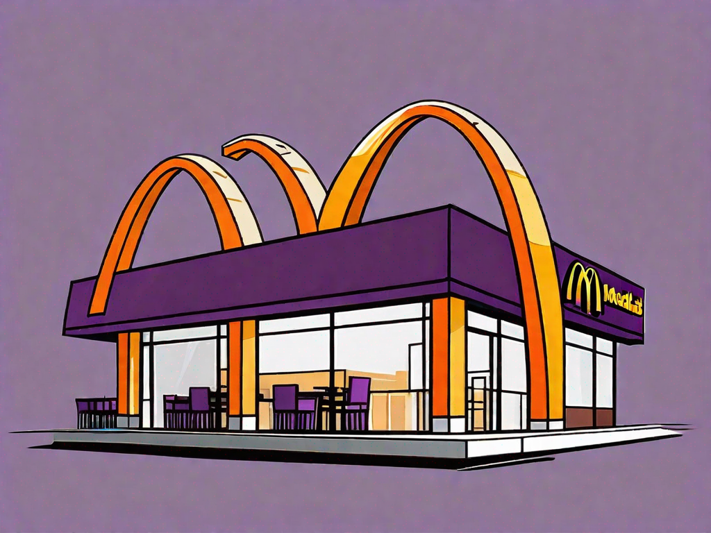 A mcdonald's restaurant building with the golden arches