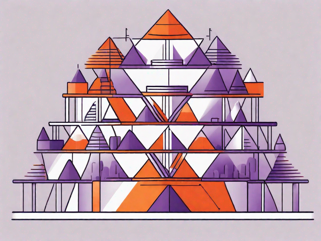 A multi-tiered structure with different levels representing the hierarchy in a franchise management